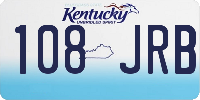 KY license plate 108JRB