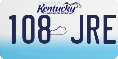 KY license plate 108JRE