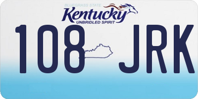 KY license plate 108JRK