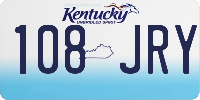 KY license plate 108JRY