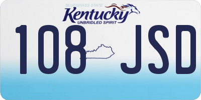 KY license plate 108JSD