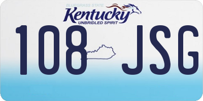 KY license plate 108JSG