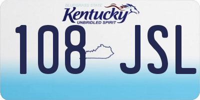 KY license plate 108JSL