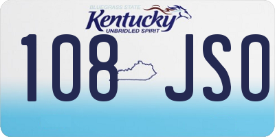KY license plate 108JSO