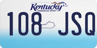 KY license plate 108JSQ