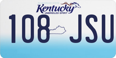 KY license plate 108JSU