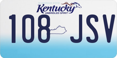 KY license plate 108JSV
