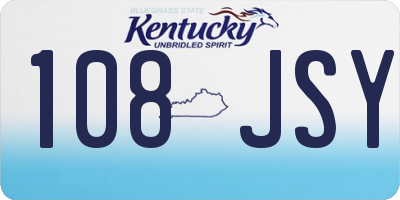 KY license plate 108JSY
