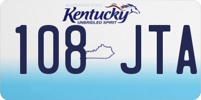 KY license plate 108JTA