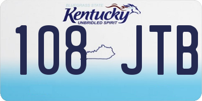 KY license plate 108JTB