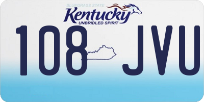 KY license plate 108JVU