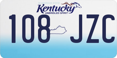 KY license plate 108JZC