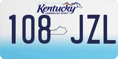 KY license plate 108JZL