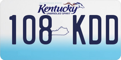 KY license plate 108KDD