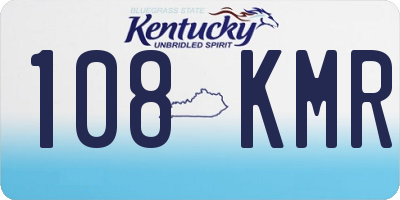 KY license plate 108KMR