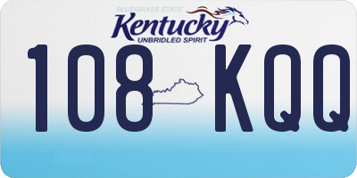 KY license plate 108KQQ