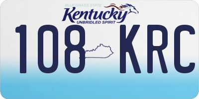 KY license plate 108KRC