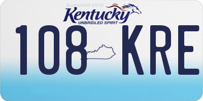 KY license plate 108KRE