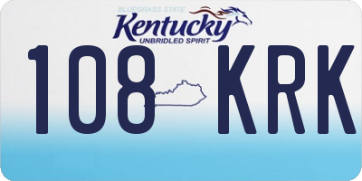 KY license plate 108KRK