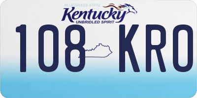 KY license plate 108KRO