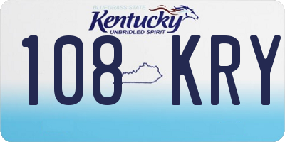 KY license plate 108KRY