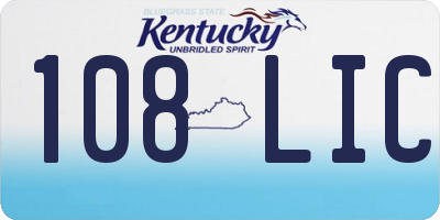 KY license plate 108LIC