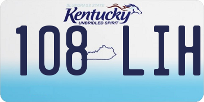 KY license plate 108LIH