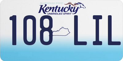 KY license plate 108LIL
