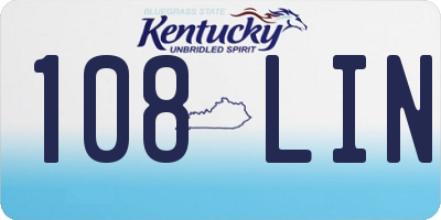 KY license plate 108LIN