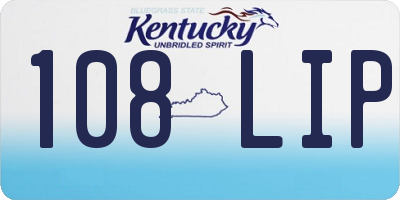KY license plate 108LIP