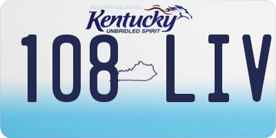 KY license plate 108LIV