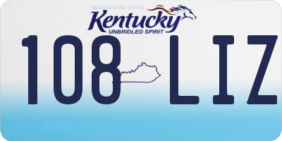 KY license plate 108LIZ