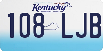 KY license plate 108LJB