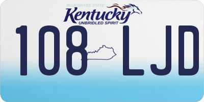 KY license plate 108LJD