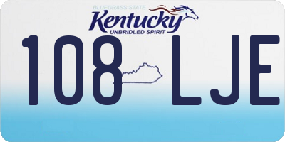KY license plate 108LJE
