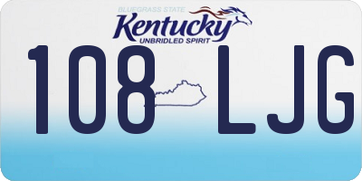 KY license plate 108LJG