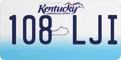 KY license plate 108LJI
