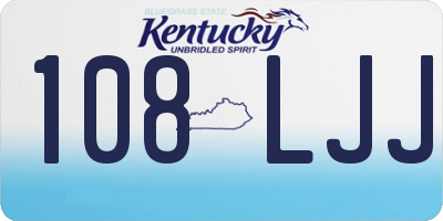 KY license plate 108LJJ