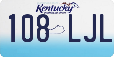 KY license plate 108LJL
