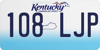 KY license plate 108LJP