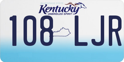 KY license plate 108LJR