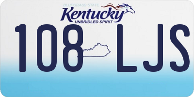 KY license plate 108LJS