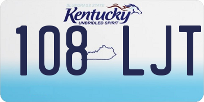 KY license plate 108LJT