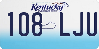 KY license plate 108LJU