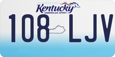 KY license plate 108LJV