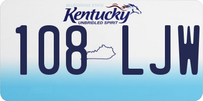 KY license plate 108LJW