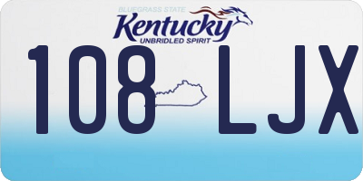 KY license plate 108LJX