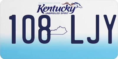 KY license plate 108LJY