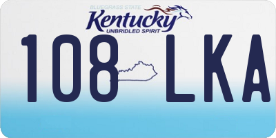 KY license plate 108LKA