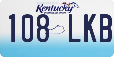 KY license plate 108LKB